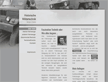 Tablet Screenshot of historische-militaertechnik.de